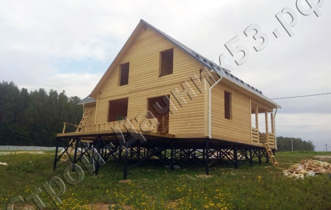 2 Брусовой дом К-35 9×9, 166.5 м², Калужская область, Малоярославецкий район, Деревня Бураково (6)